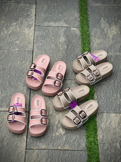 WOMEN MINIMAL LUXE SLIDE SANDALS