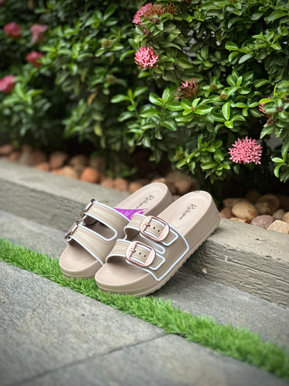 WOMEN MINIMAL LUXE SLIDE SANDALS