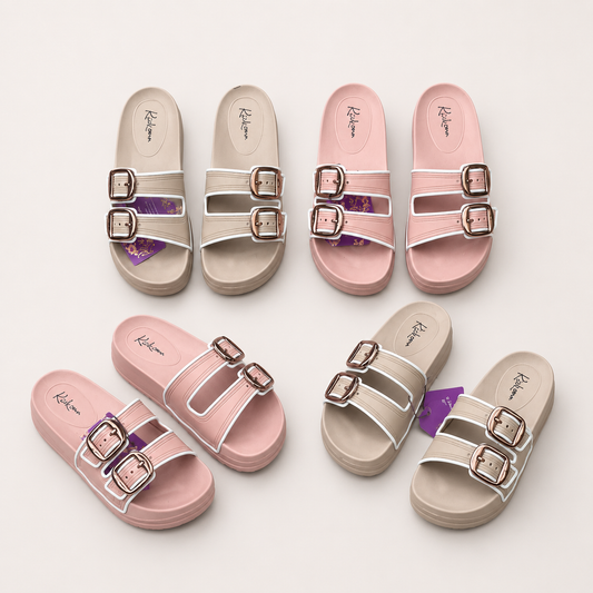 WOMEN MINIMAL LUXE SLIDE SANDALS